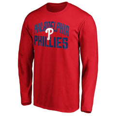 Philadelphia Phillies Father's Day #1 Dad Long Sleeve T-Shirt - Red - MLB Sale