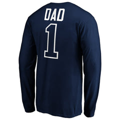 Seattle Mariners Father's Day #1 Dad Long Sleeve T-Shirt - Navy - MLB Sale