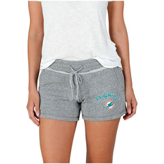 Miami Dolphins Concepts Sport Women's Mainstream Terry Shorts Gray
