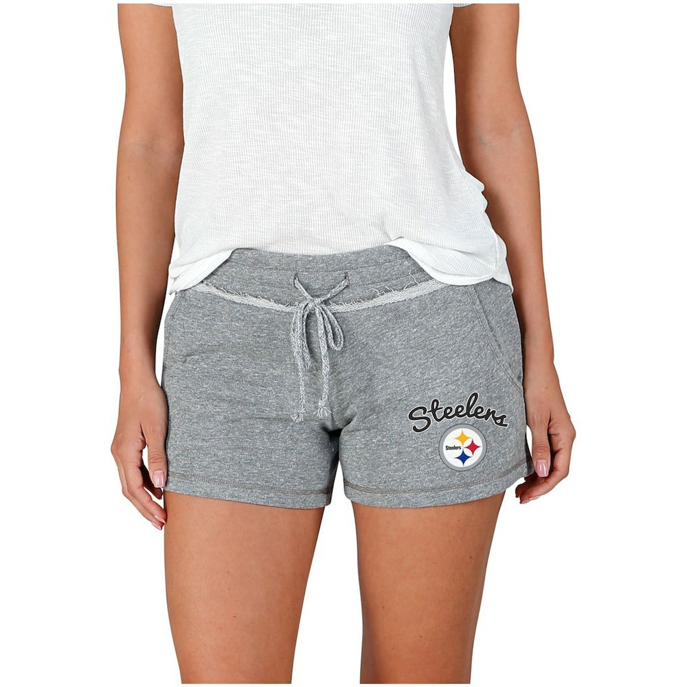 Pittsburgh Steelers Concepts Sport Women's Mainstream Terry Shorts Gray