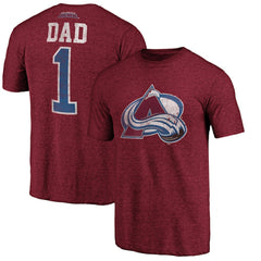 Colorado Avalanche Greatest Dad Tri-Blend T-Shirt - Burgundy - NHL 3990257