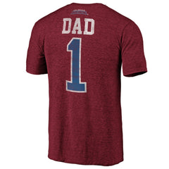 Colorado Avalanche Greatest Dad Tri-Blend T-Shirt - Burgundy - NHL 3990257