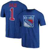 New York Rangers Greatest Dad Tri-Blend T-Shirt - Blue - NHL 3990268