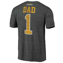 Pittsburgh Penguins Greatest Dad Tri-Blend T-Shirt - Charcoal - NHL 3990270