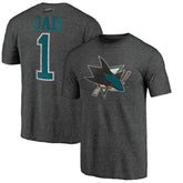 San Jose Sharks Greatest Dad Tri-Blend T-Shirt - Charcoal - NHL 3990271