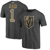 Vegas Golden Knights Greatest Dad Tri-Blend T-Shirt - Charcoal - NHL 3990276