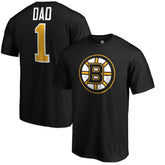 Boston Bruins #1 Dad Logo T-Shirt - Black - NHL 3990281
