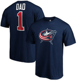 Columbus Blue Jackets #1 Dad T-Shirt - Navy - NHL 3990287