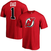 New Jersey Devils #1 Dad T-Shirt - Red - NHL 3990296