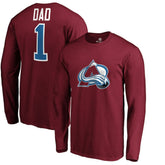 Colorado Avalanche #1 Dad Long Sleeve T-Shirt - Burgundy - NHL 3990317