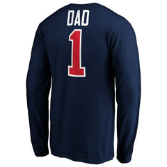 Columbus Blue Jackets #1 Dad Long Sleeve T-Shirt - Navy - NHL 3990318