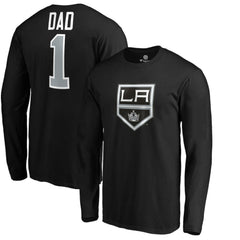 Los Angeles Kings #1 Dad Long Sleeve T-Shirt - Black - NHL 3990323