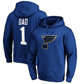 St. Louis Blues #1 Dad Pullover Hoodie - Blue - NHL 3990365