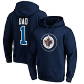 Winnipeg Jets #1 Dad Pullover Hoodie - Navy - NHL 3990371
