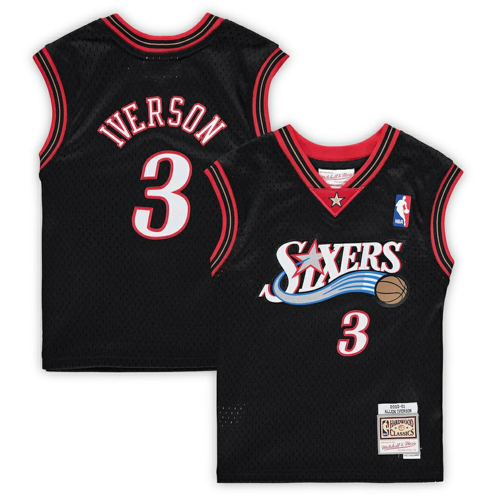Allen Iverson Philadelphia 76ers Preschool 2000-2001 Hardwood Classics Throwback Team Jersey Black | Mitchell & Ness outlet