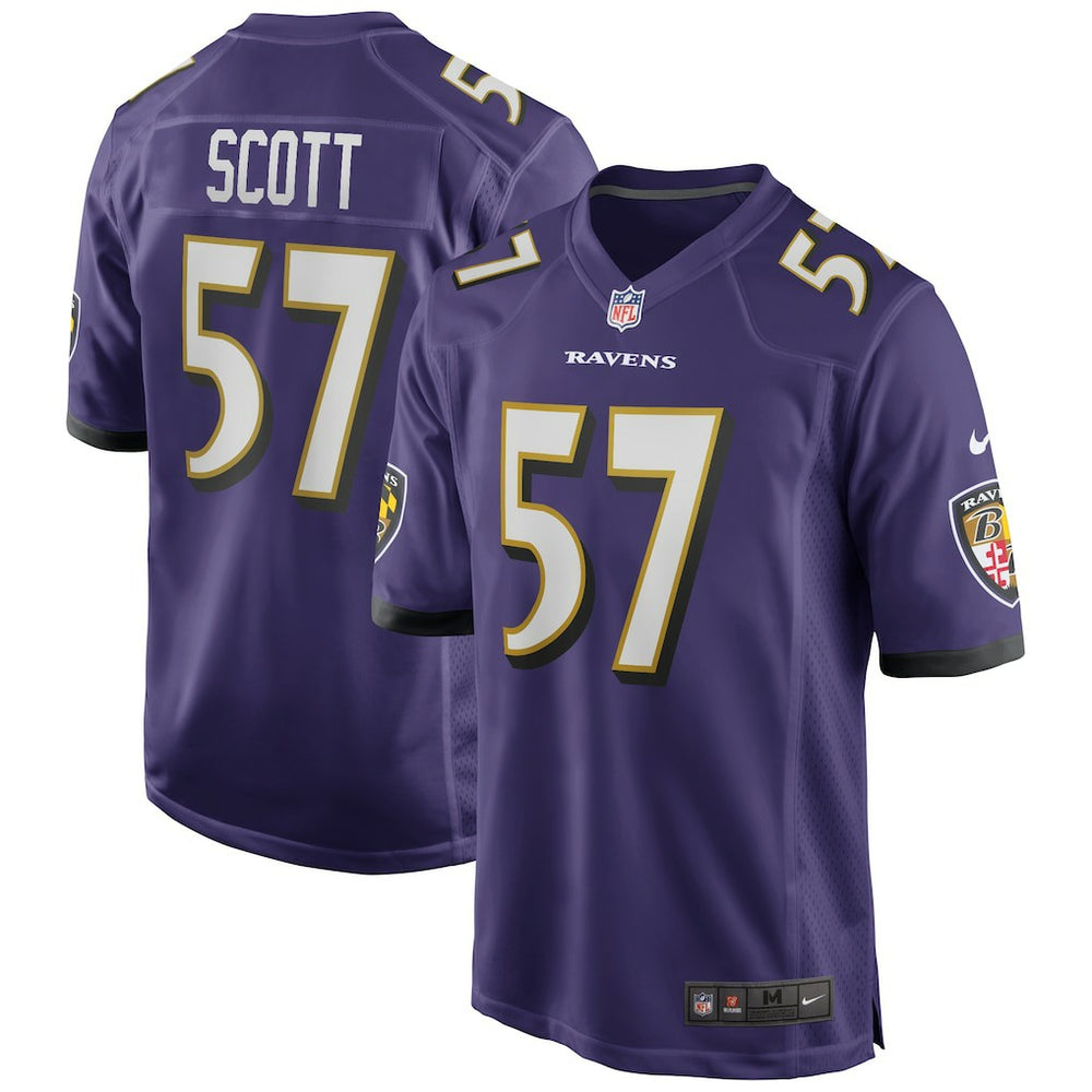 Nike Bart Scott Baltimore Ravens Game Retired Player Jersey Purple