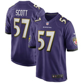 Nike Bart Scott Baltimore Ravens Game Retired Player Jersey Purple