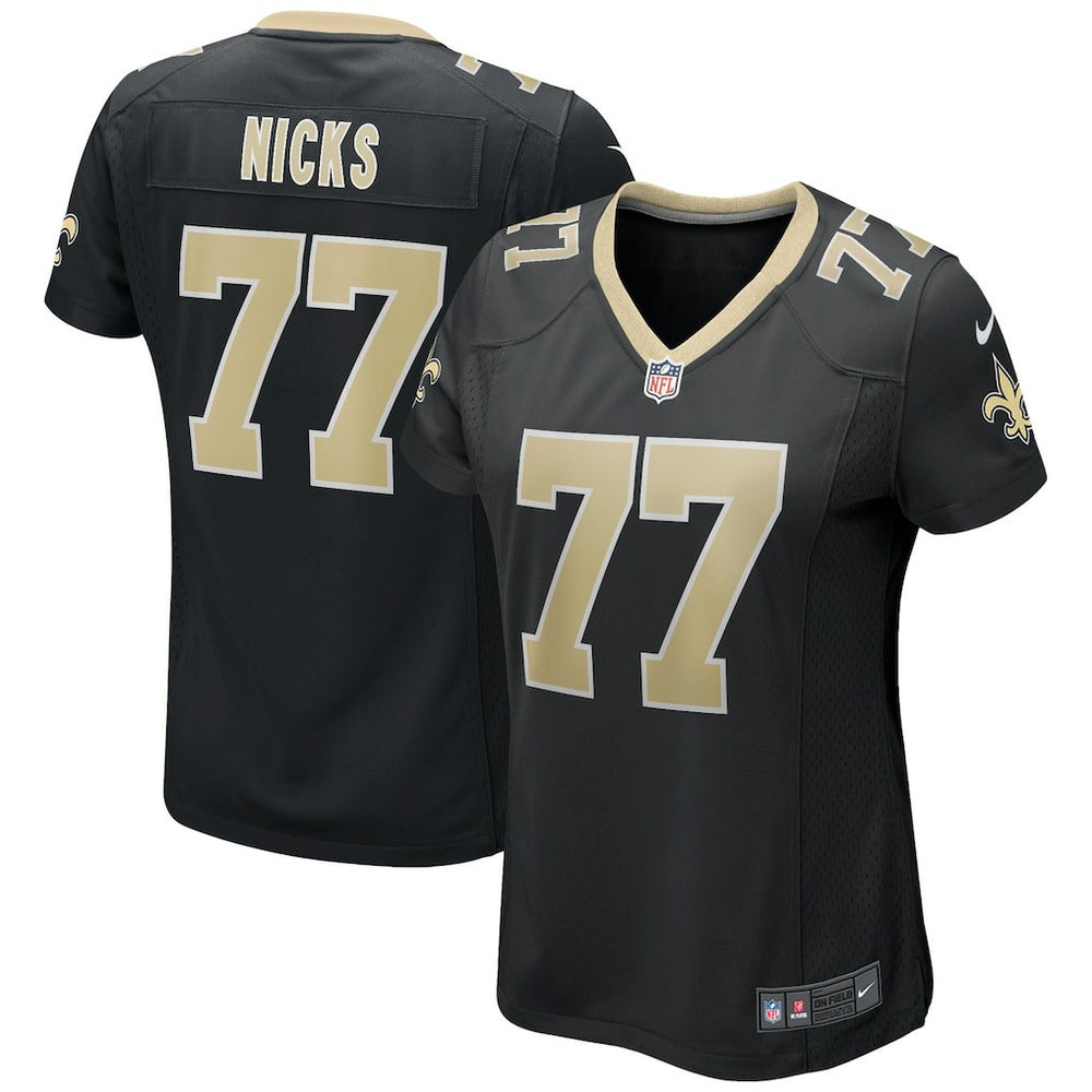 Nike Carl Nicks New Orleans Saints Women's Game Retired Player Jersey Black