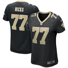 Nike Carl Nicks New Orleans Saints Women's Game Retired Player Jersey Black