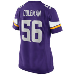 Nike Chris Doleman Minnesota Vikings Women's Game Retired Player Jersey Purple