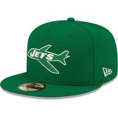 New York Jets New Era Omaha Throwback 59FIFTY Fitted Hat Kelly Green