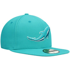 Miami Dolphins New Era Omaha 59FIFTY Fitted Hat Aqua
