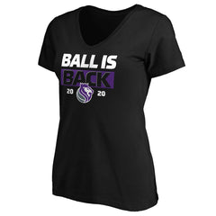 Sacramento Kings Women's Ball Is Back V-Neck T-Shirt Black