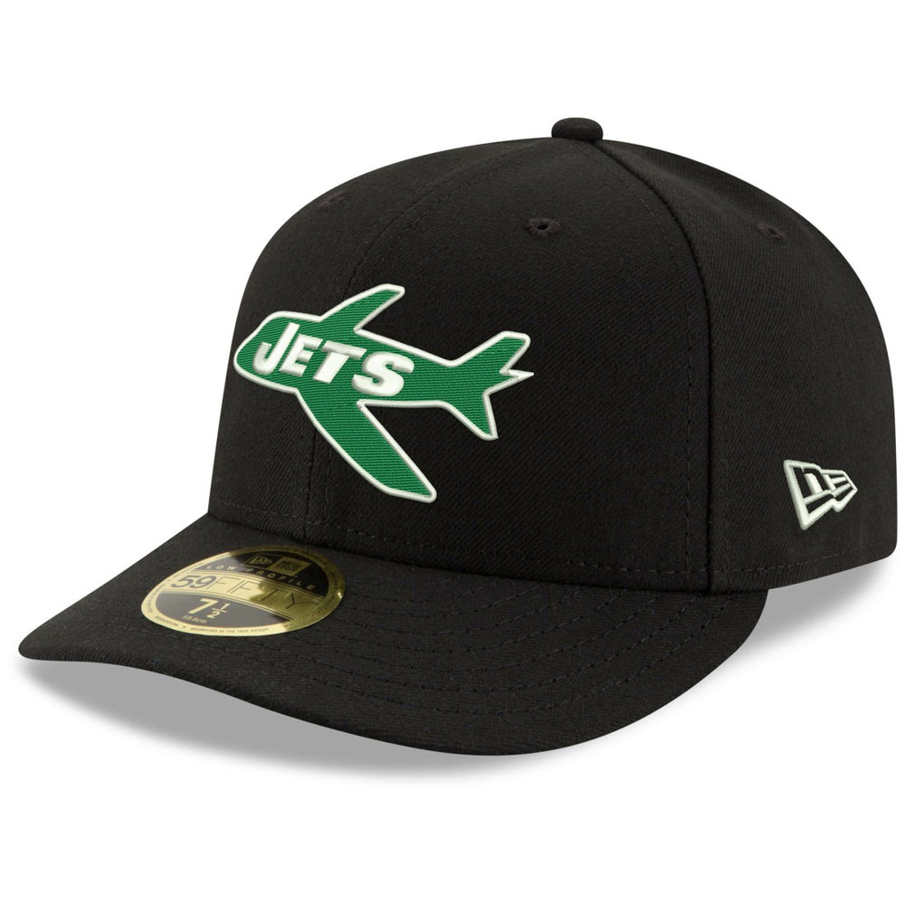 New York Jets New Era Omaha Throwback Low Profile 59FIFTY Fitted Hat Black