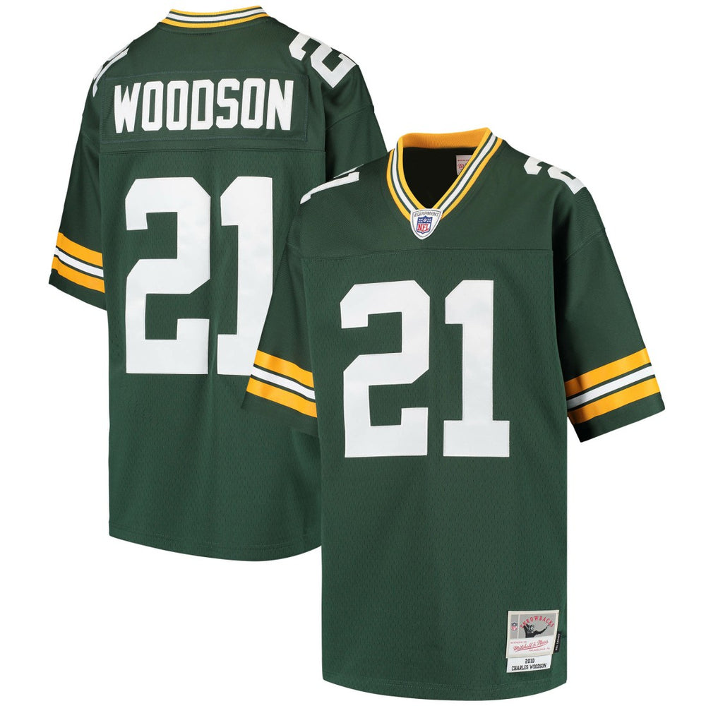 Mitchell & Ness Charles Woodson Green Bay Packers Youth Retired Player Legacy Jersey Green