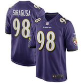 Nike Tony Siragusa Baltimore Ravens Game Retired Player Jersey Purple