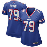 Nike Ruben Brown Buffalo Bills Women's Game Retired Player Jersey Royal