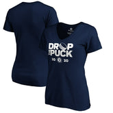 Winnipeg Jets Women's Drop the Puck V-Neck T-Shirt - Navy - NHL 4001740