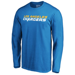 Los Angeles Chargers #1 Dad Long Sleeve Team Logo T-Shirt Light Blue