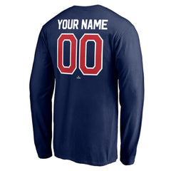 Boston Red Sox Personalized Winning Streak Name & Number Long Sleeve T-Shirt - Navy - MLB Sale
