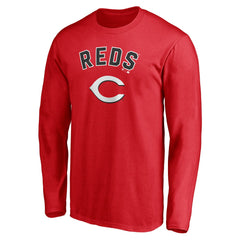 Cincinnati Reds Personalized Winning Streak Name & Number Long Sleeve T-Shirt - Red - MLB on Sale
