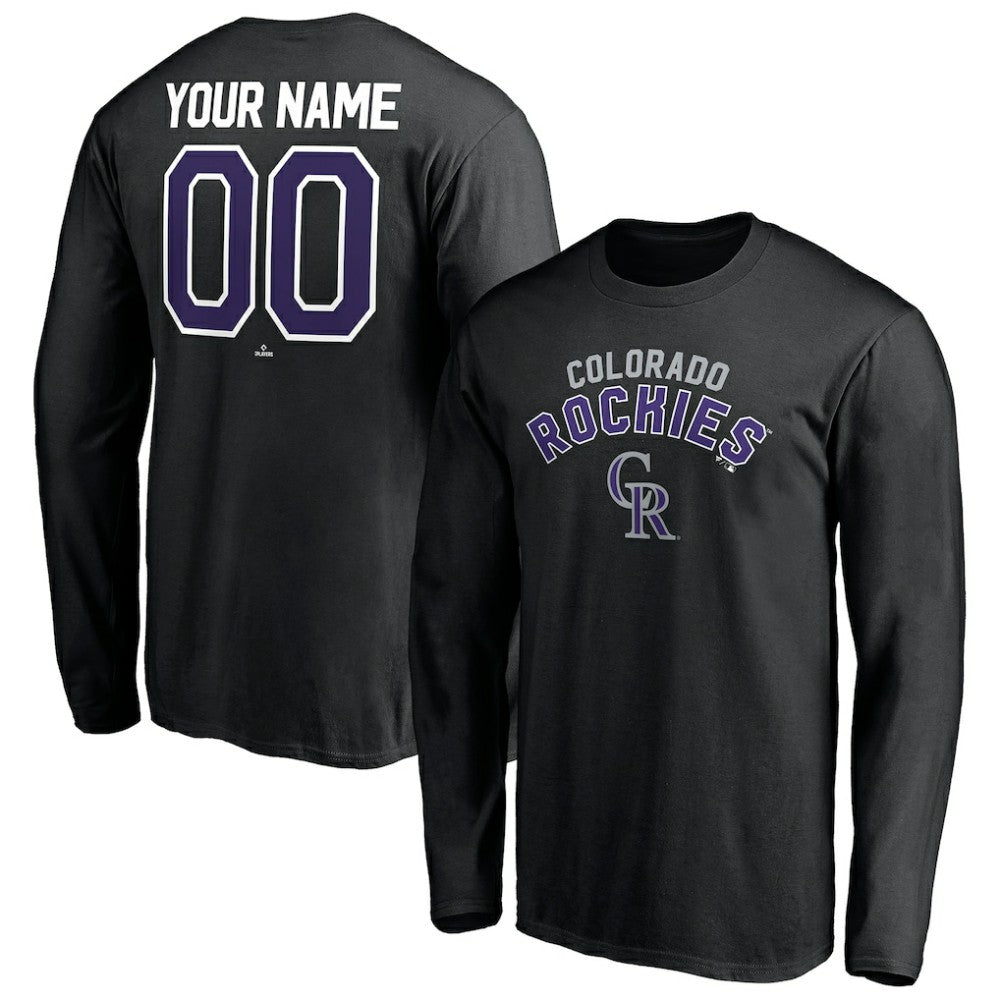 Colorado Rockies Personalized Winning Streak Name & Number Long Sleeve T-Shirt - Black - MLB Online