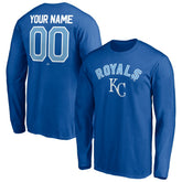 Kansas City Royals Personalized Winning Streak Name & Number Long Sleeve T-Shirt - Royal - MLB Discount