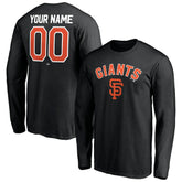 San Francisco Giants Personalized Winning Streak Name & Number Long Sleeve T-Shirt - Black - MLB on Sale