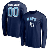 Tampa Bay Rays Personalized Winning Streak Name & Number Long Sleeve T-Shirt - Navy - MLB Sale