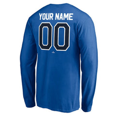 Toronto Blue Jays Personalized Winning Streak Name & Number Long Sleeve T-Shirt - Royal - MLB Lifestyle