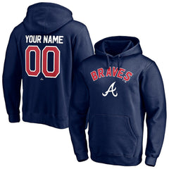 Atlanta Braves Personalized Winning Streak Name & Number Pullover Hoodie - Navy - MLB Sale
