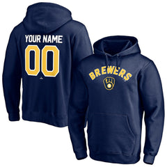 Milwaukee Brewers Personalized Winning Streak Name & Number Pullover Hoodie - Navy - MLB Online