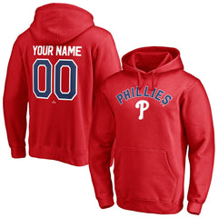 Philadelphia Phillies Personalized Winning Streak Name & Number Pullover Hoodie - Red - MLB Lifestyle