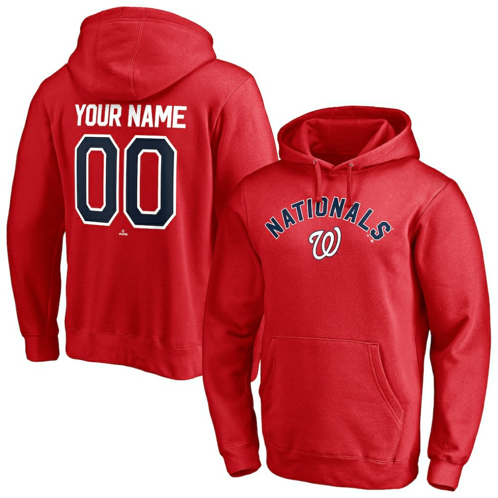 Washington Nationals Personalized Winning Streak Name & Number Pullover Hoodie - Red - MLB on Sale
