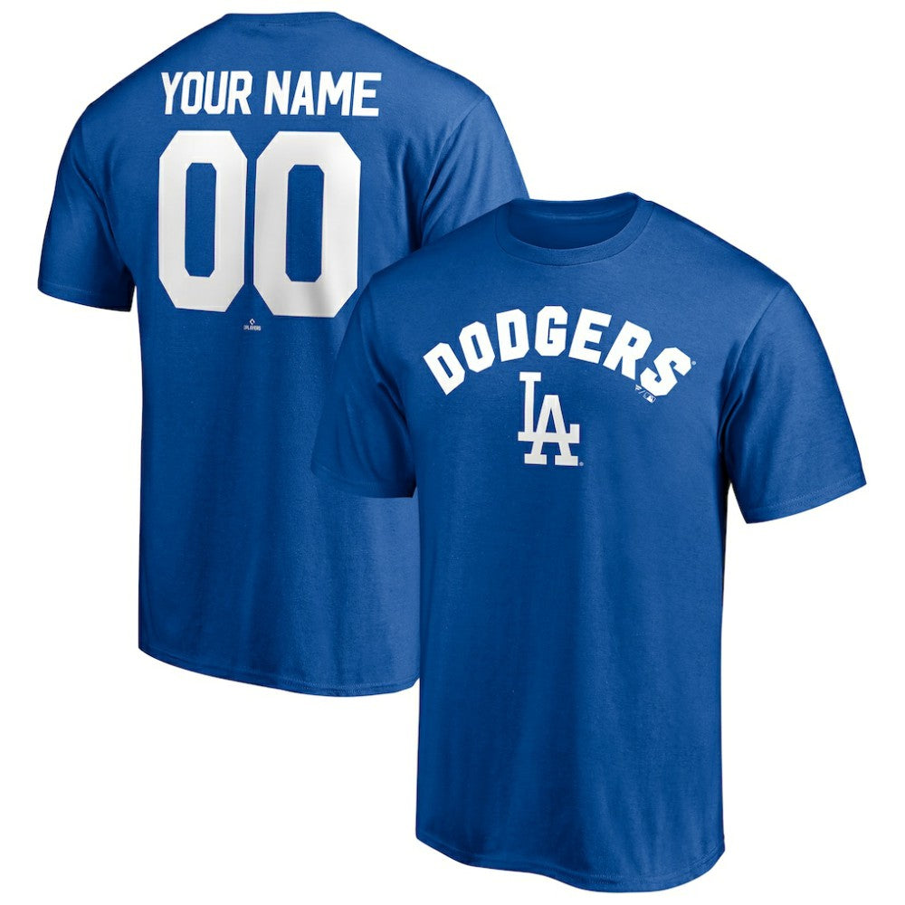 Los Angeles Dodgers Personalized Team Winning Streak Name & Number T-Shirt - Royal - MLB on Sale