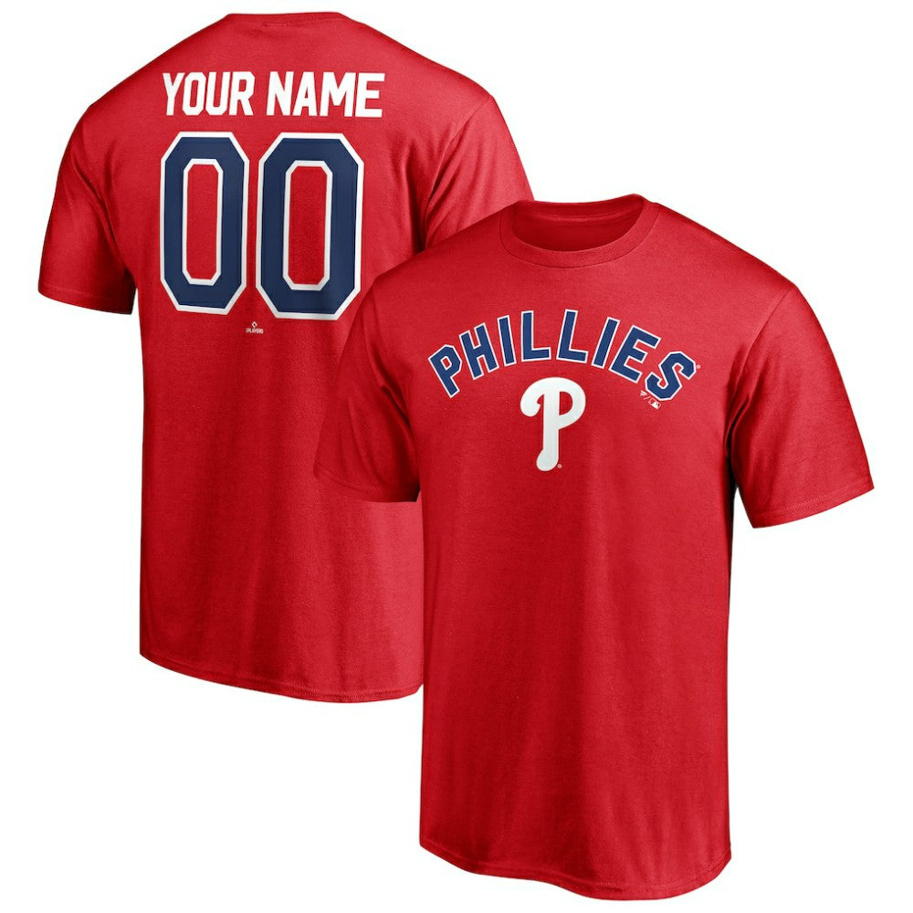 Philadelphia Phillies Personalized Team Winning Streak Name & Number T-Shirt - Red - MLB Sale