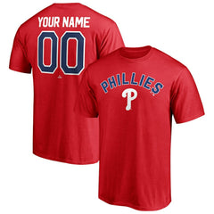 Philadelphia Phillies Personalized Team Winning Streak Name & Number T-Shirt - Red - MLB Sale