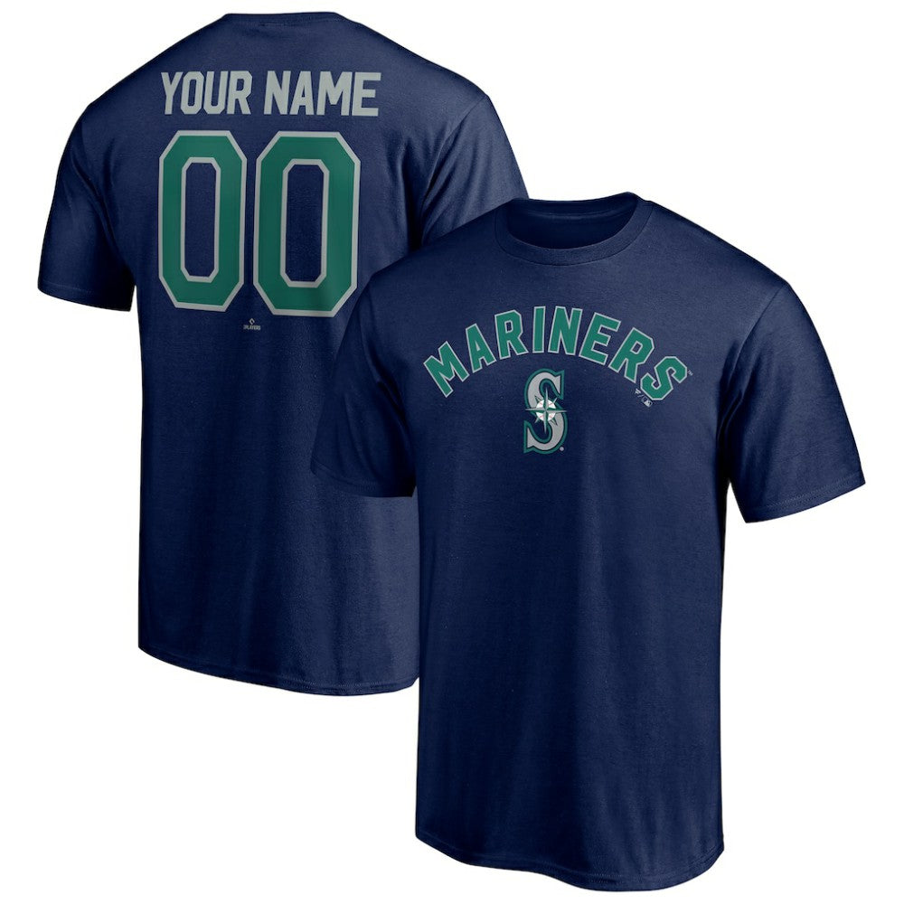 Seattle Mariners Personalized Team Winning Streak Name & Number T-Shirt - Navy - MLB Discount