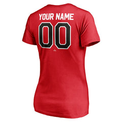 Cincinnati Reds Women's Personalized Winning Streak Name & Number V-Neck T-Shirt - Red - MLB Online