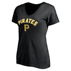 Pittsburgh Pirates Women's Personalized Winning Streak Name & Number V-Neck T-Shirt - Black - MLB Sale